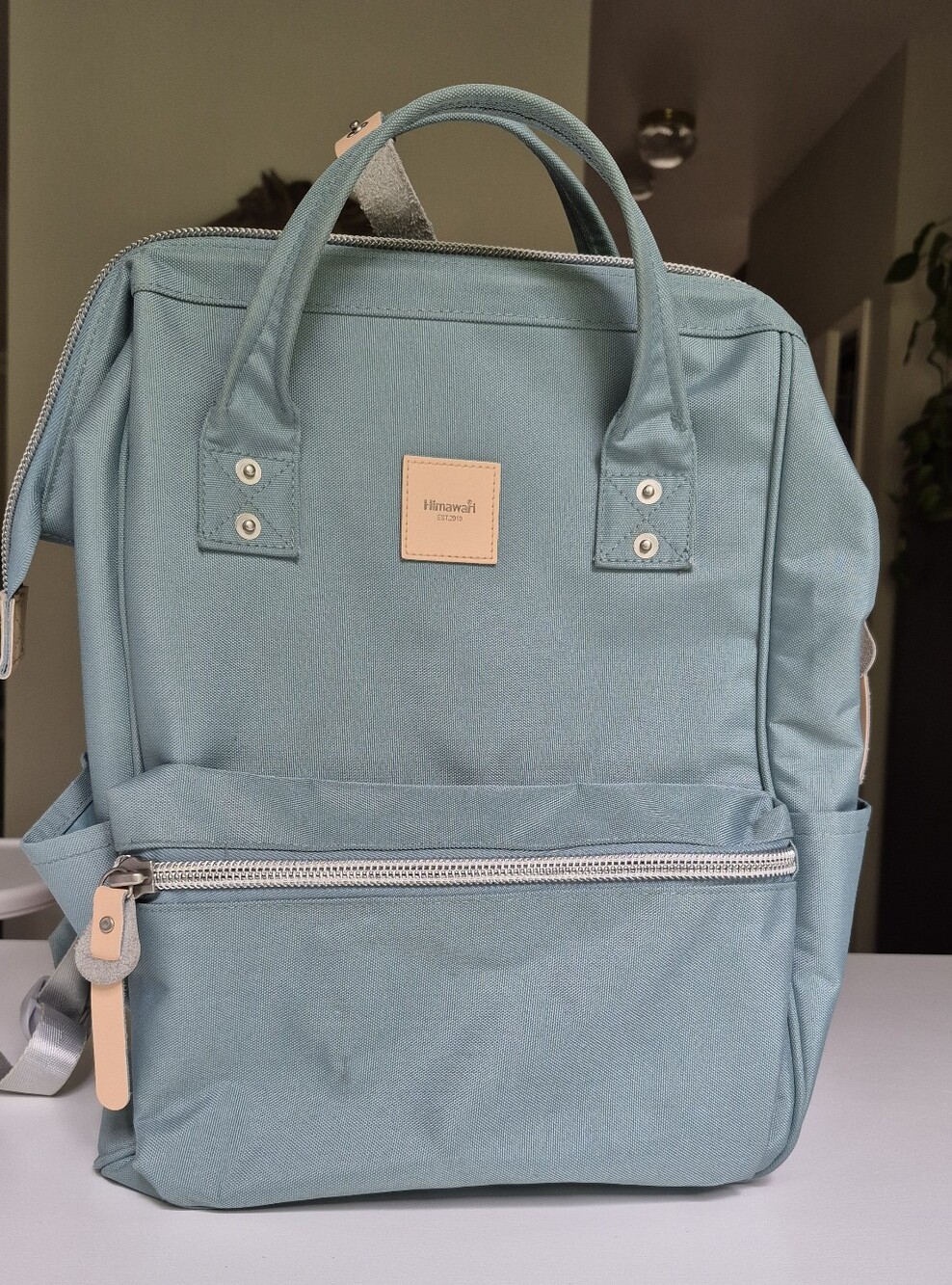 Himawari Light Blue Teal Turquoise Backpack With USB Power
